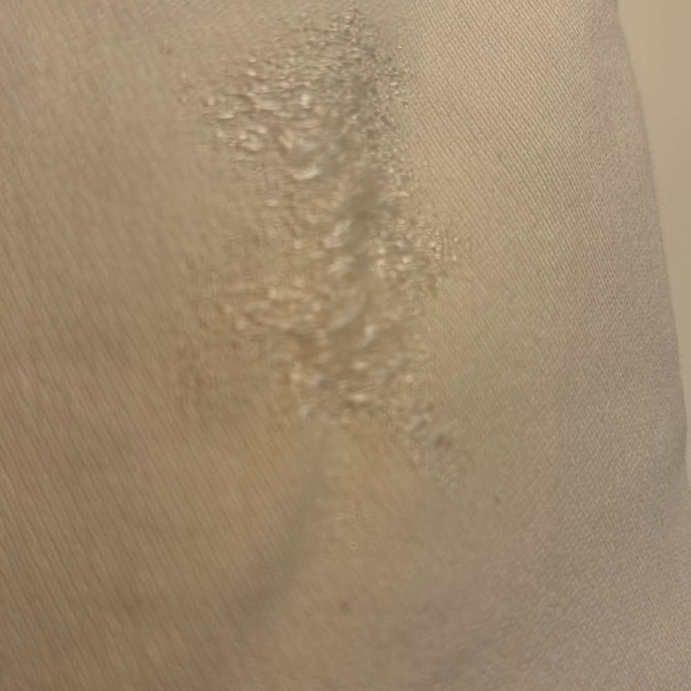 Sandro Paris cream wide legs crop‎ distressed pants - Picture 3 of 8